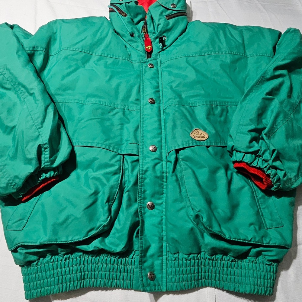 Vtg Anoralp Schmelio Ski‎ Jacket Winter Coat w Hood Winter Sport Clothes Mens L